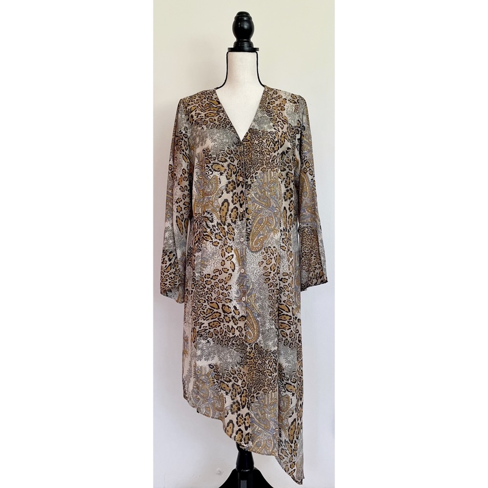 Vintage Y2k Leopard Print Tunic